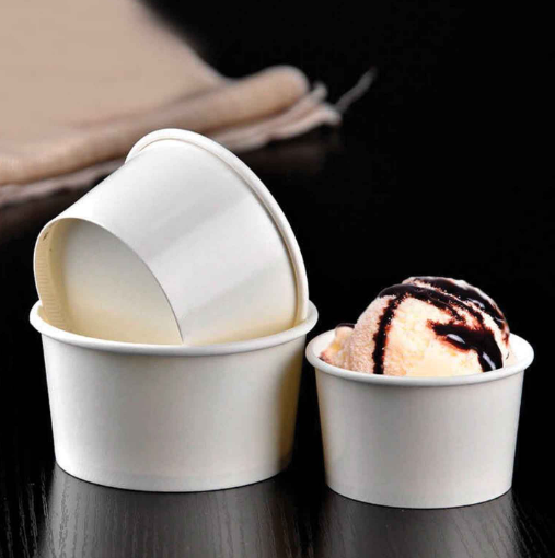 3oz Mini Small Paper Ice Cream Cup With Lids