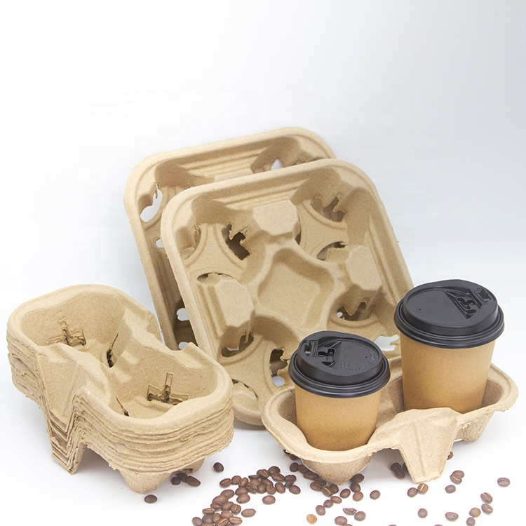 Coffee Paper 2 Cup Holder Reusable Drink Carrier