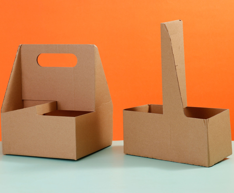 Foldable 2 4 Cup Coffee Drink Carrier With Handle