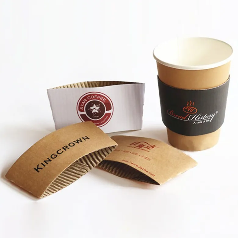 Disposable Custom Hot Iced Coffee Cup Cardboard Sleeve