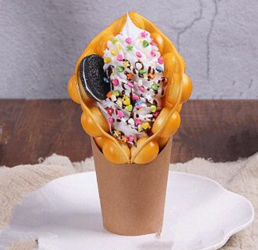 Porte-frites, cuillère à gaufres à bulles, tasses à frites