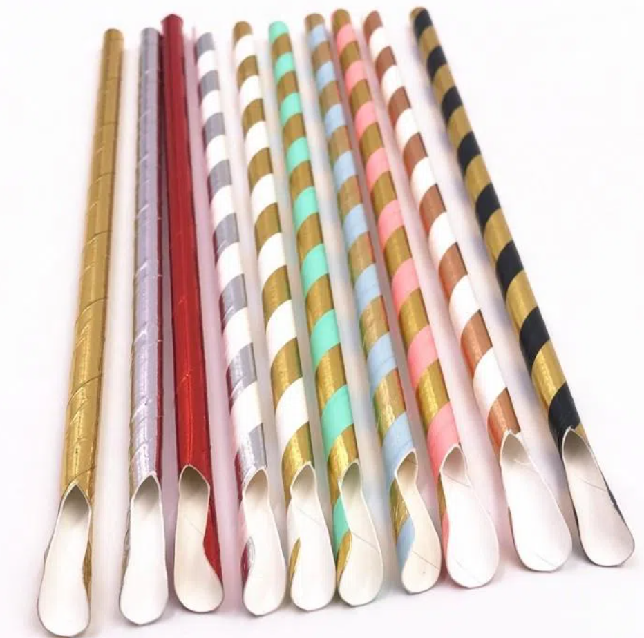 striped straws