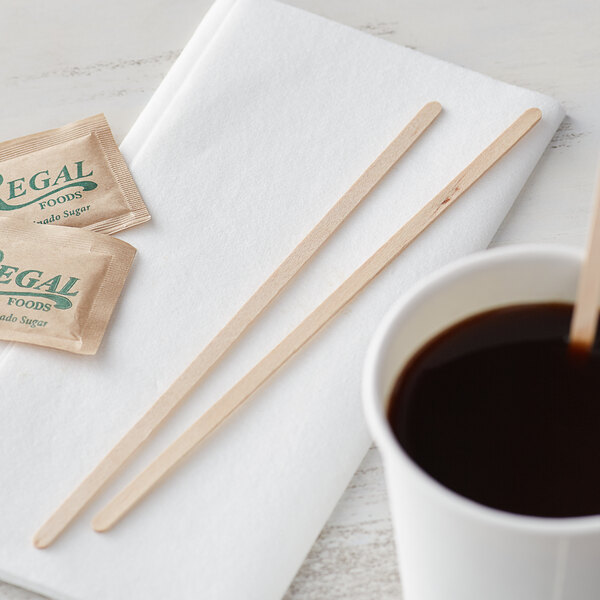 Indibidwal na Nakabalot na Wooden Coffee Stirrer Sticks