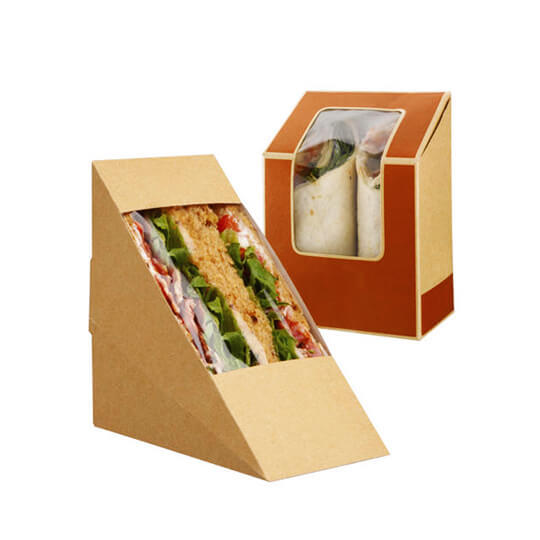 Cardboard Sandwich Container Disposable Lunch Boxes