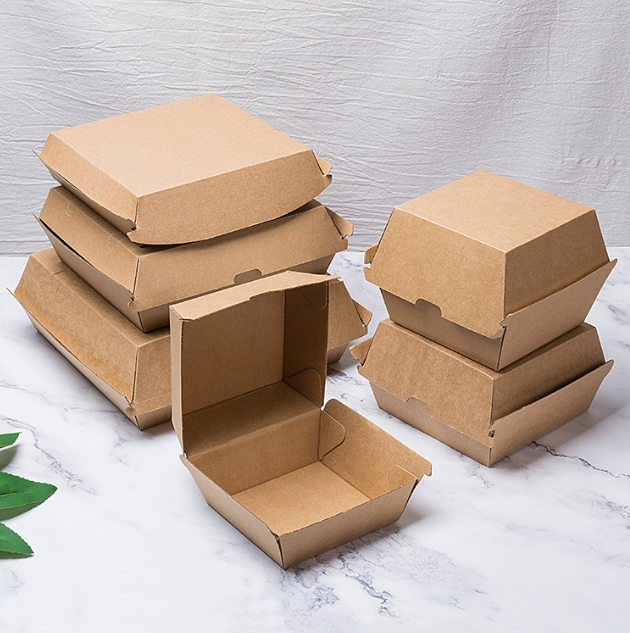 Caja de embalaje de hamburguesas de pollo Contenedores de hamburguesas