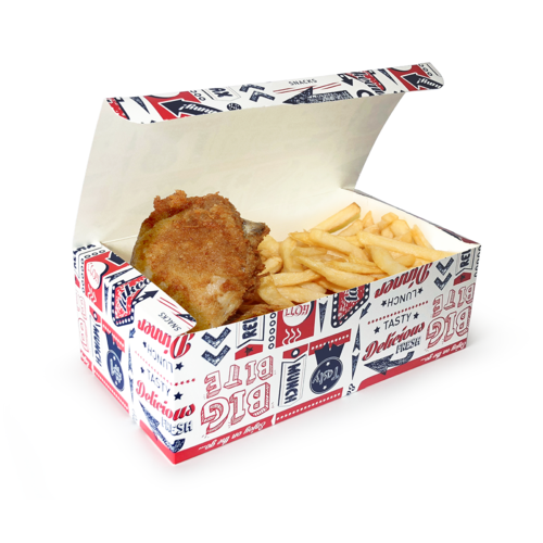 Classic Fried Chicken Packaging Box Takeaway Container