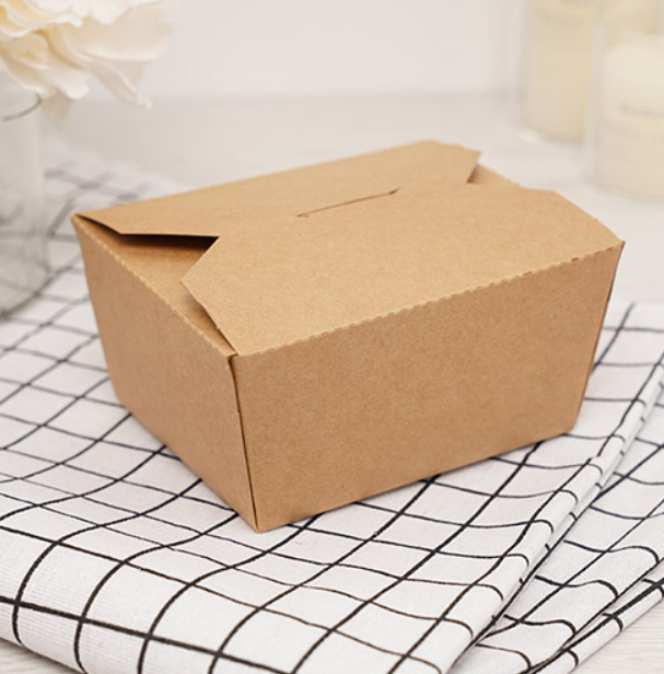 Lebensmittelbrauner Kraftpapier-Salatbox-Behälter zum Mitnehmen