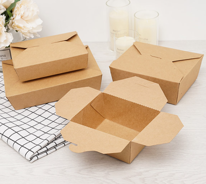 Lebensmittelbrauner Kraftpapier-Salatbox-Behälter zum Mitnehmen