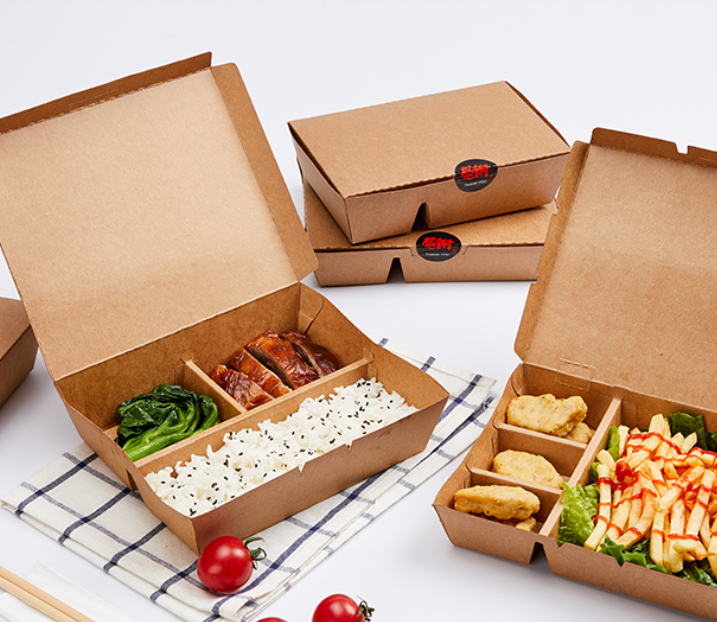 Brun Kraft Food Packaging Box Takeout Bento Container