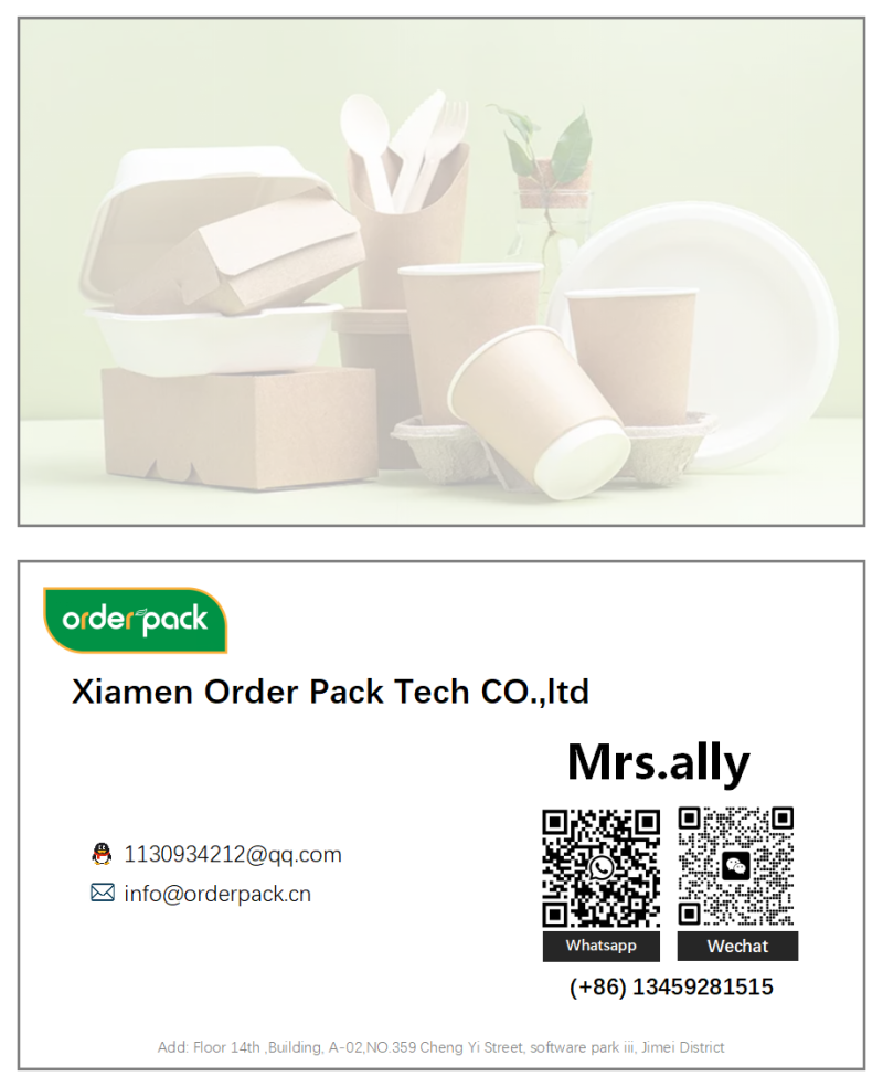 Kraft Paper Food Packaging Clamshell Takeaway Box