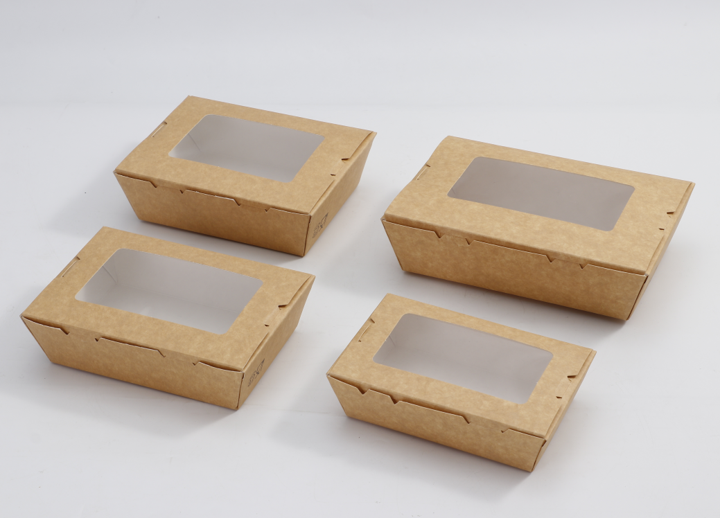 kraft paper box with window