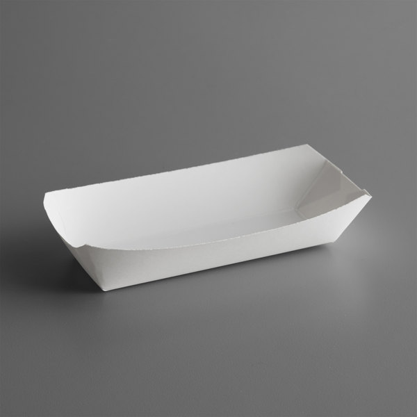 Disposable White Kraft Paper Sushi Food Tray Boats