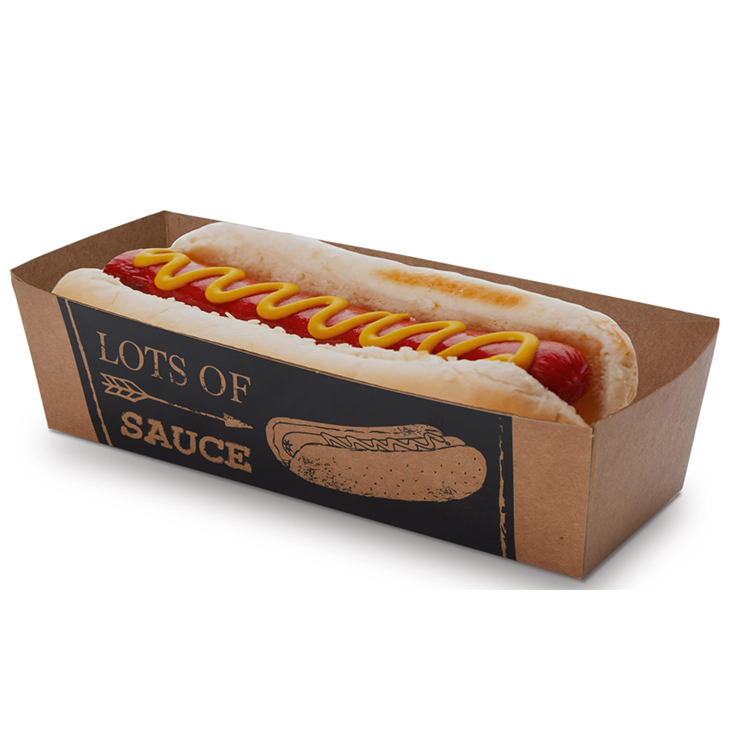 Disposable White Kraft Paper Sushi Food Tray Boats