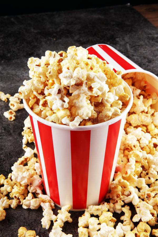 Disposable 85 Oz Paper Bucket Packaging Popcorn Tubs