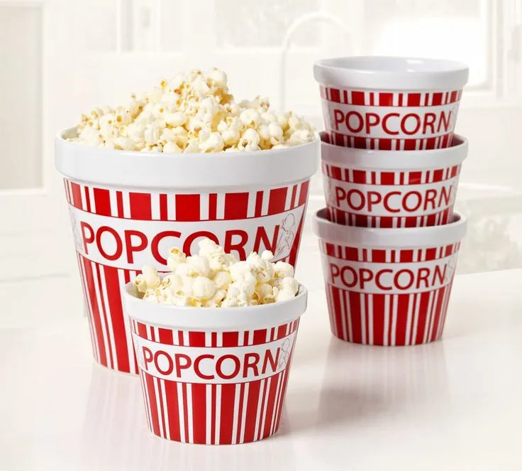 Eldobható 85 oz-os papír vödör csomagolás Popcorn kádak