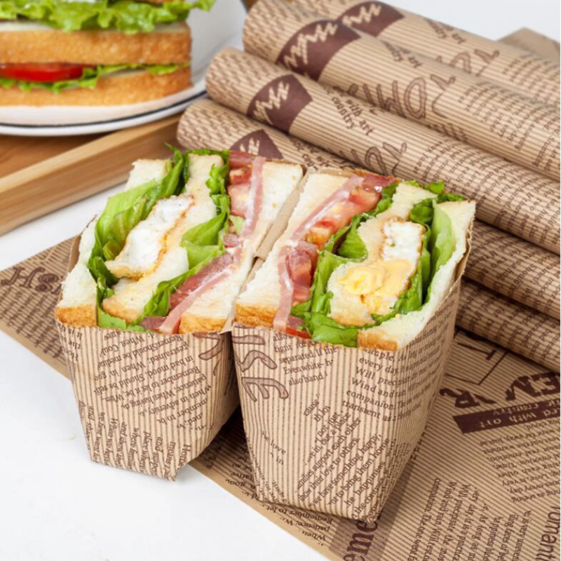 Branded Custom Sandwich Wrapping Greaseproof Paper