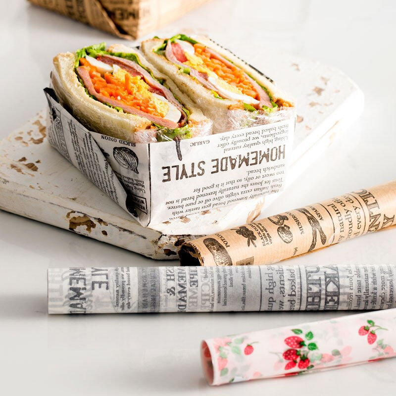 Branded Custom Sandwich Wrapping Greaseproof Paper