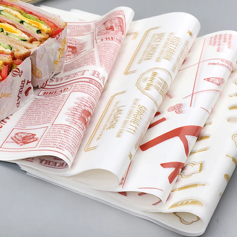 Branded Custom Sandwich Wrapping Greaseproof Paper