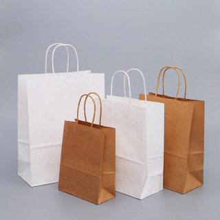 Brown Kraft Paper Bag With Handle Shopping Paperbag