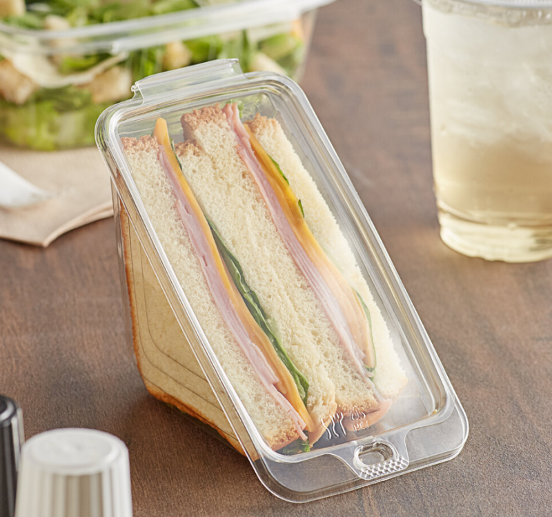 Supply PET Lunchbox Sandwich Packaging Box Catering Containers