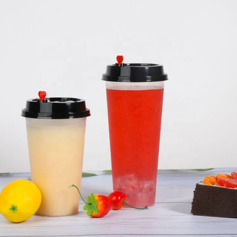 12 Oz Cawan Pp Plastik Pakai Tersuai Dengan Penutup