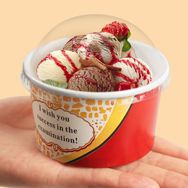 3oz Mini Small Paper Ice Cream Cup With Lids