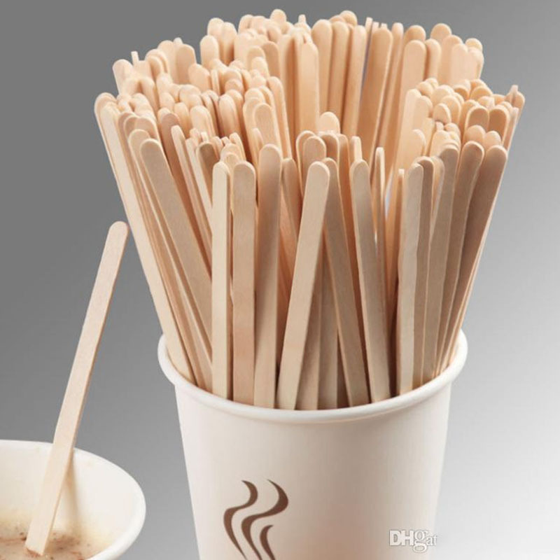 Indibidwal na Nakabalot na Wooden Coffee Stirrer Sticks