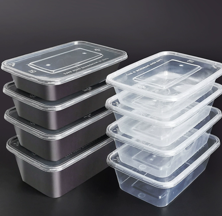 Supply microwavable disposable plastic food containers with lid ...