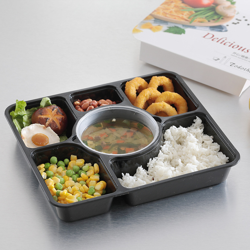 disposable plastic food containers with compartments