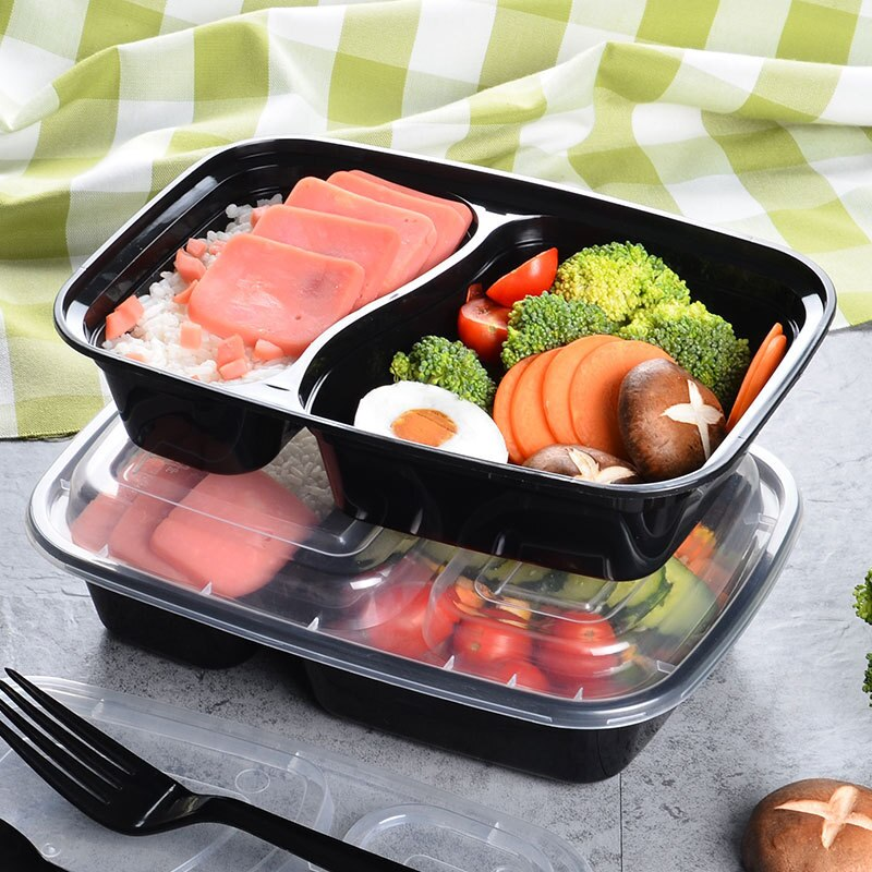 disposable plastic food containers with compartments