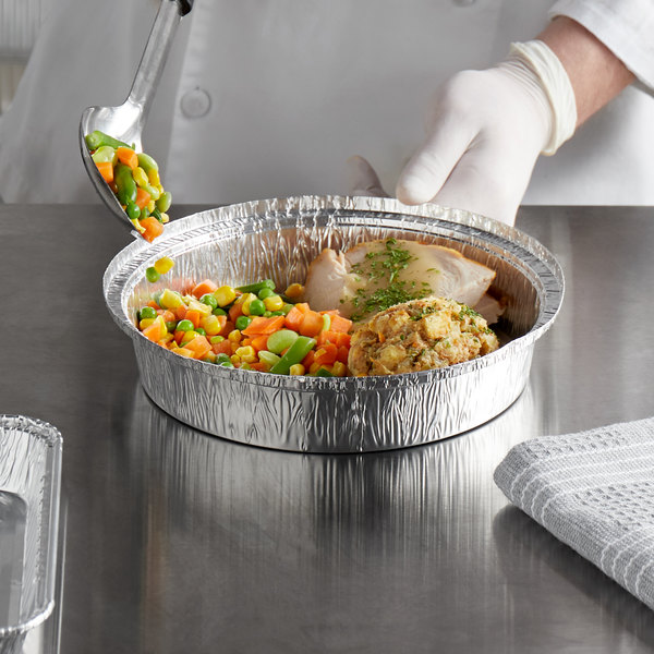 disposable aluminium foil box food takeout container