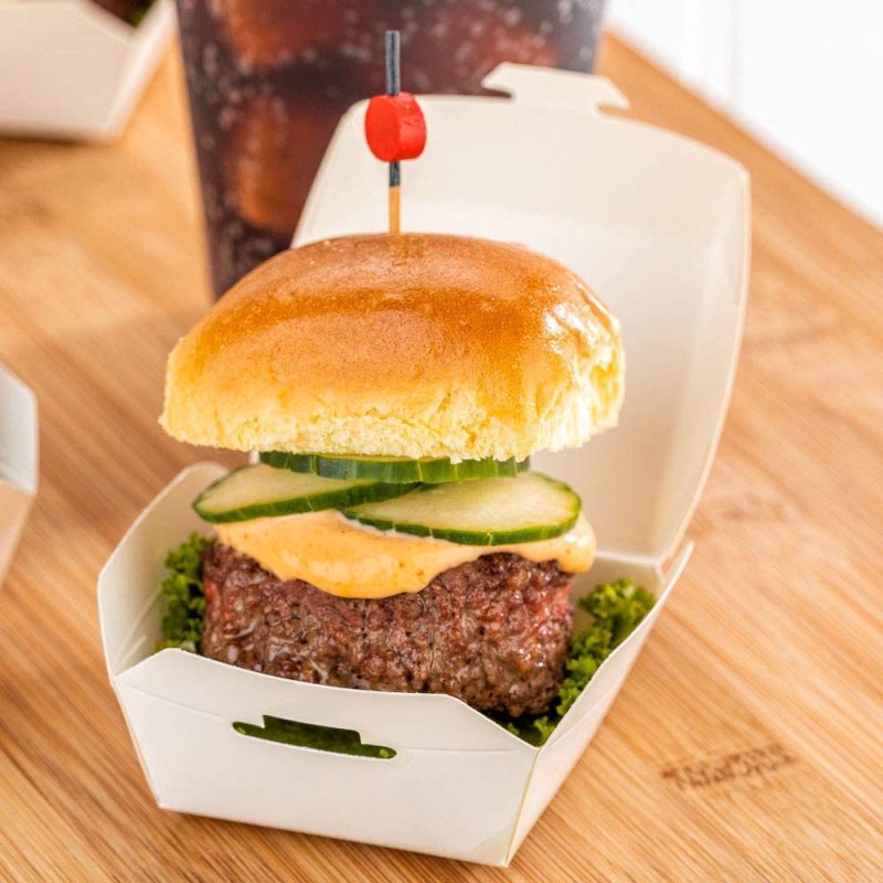 karton kağıt ambalaj kutusu hamburger kapları
