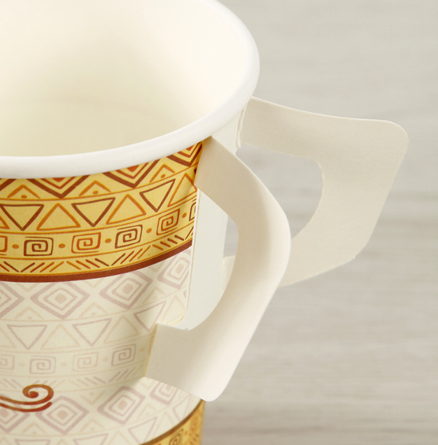 disposable 4 oz espresso coffee tea paper cup handle