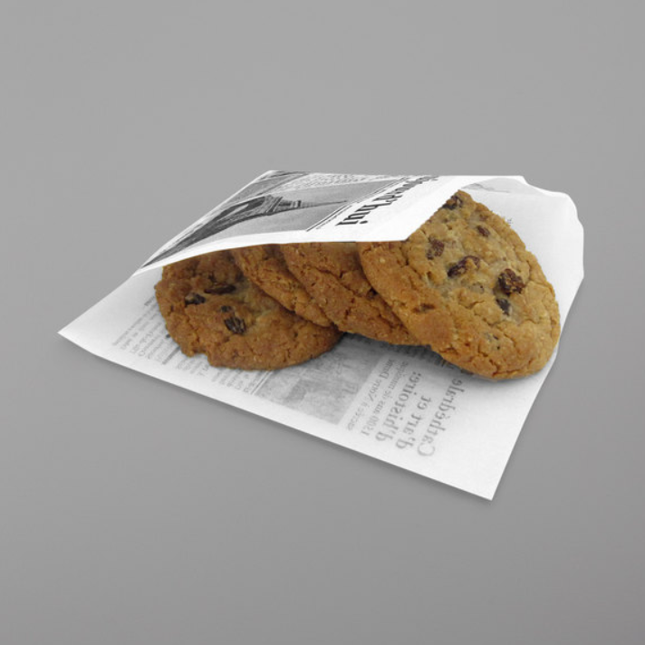 small printed greaseproof brown paper sandwich bags