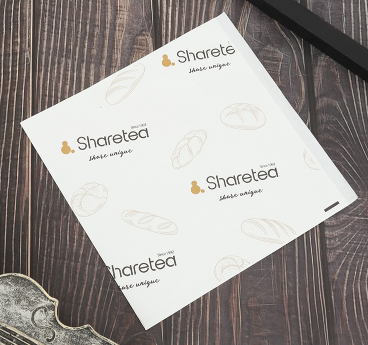 small printed greaseproof brown paper sandwich bags