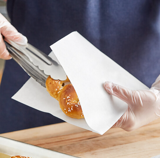 small printed greaseproof brown paper sandwich bags