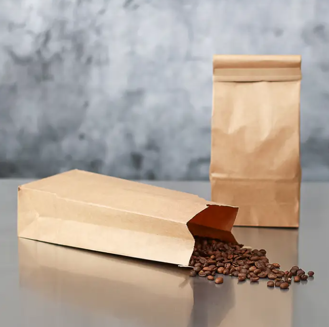 bakery bread tin tie brown kraft paper window bags