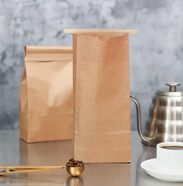 bakery bread tin tie brown kraft paper window bags