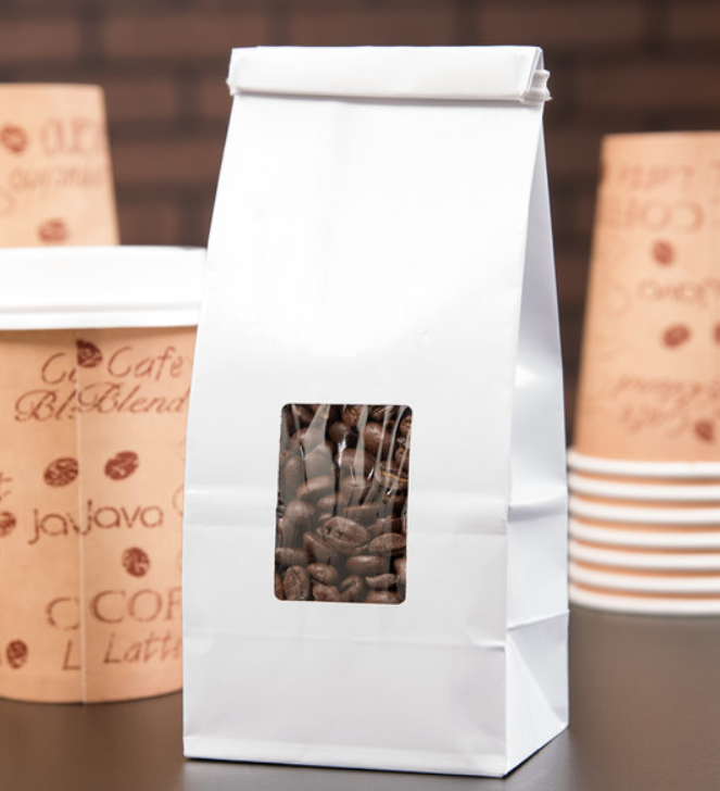 bakery bread tin tie brown kraft paper window bags