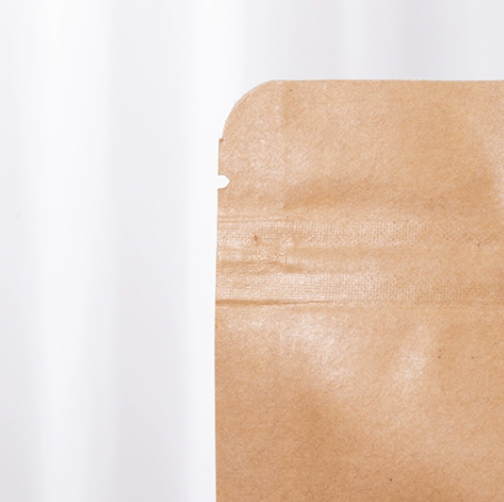 kraft paper stand up pouch ziplock bags with window