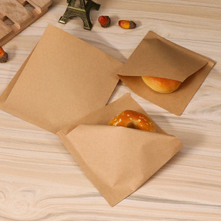 piccole buste per sandwich in carta marrone oleata stampata