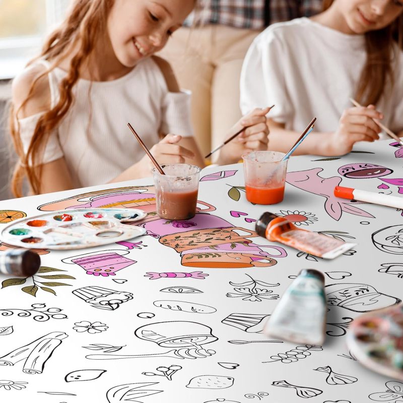 Paper Table Cloth Coloring Poster Table Cover Tablecloths