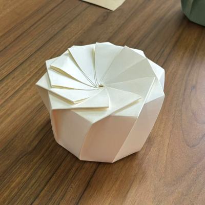 Boîte à lunch jetable en papier Cyclone Lotus Boîte en papier pétale