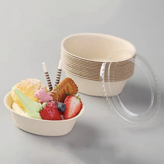 Bagasse Oval Bowl : The Perfect Eco-friendly Choice For Ice Cream And Fruit Cakes