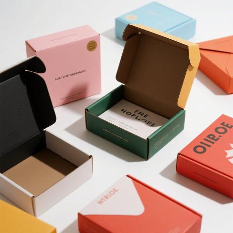 Imballaggio personalizzato in scatola di spedizione Kraft Mailer stampato