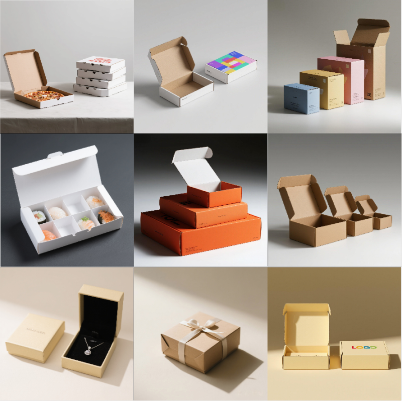 กล่องบรรจุภัณฑ์ส่งไปรษณีย์คราฟท์แบบพิมพ์เอง