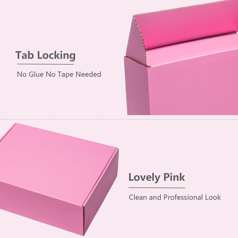 Custom Pink Gift Boxes Corrugated Mailer Boxes