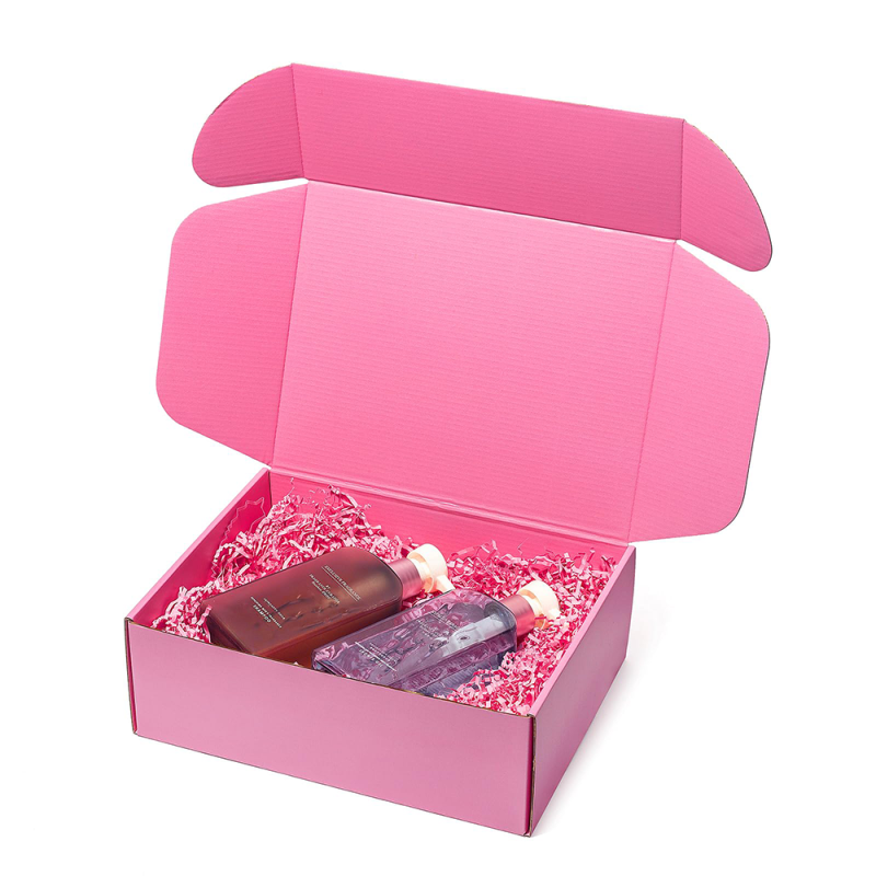 Custom Pink Gift Boxes Corrugated Mailer Boxes
