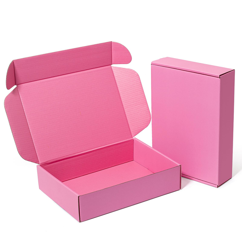 Custom Pink Gift Boxes Corrugated Mailer Boxes