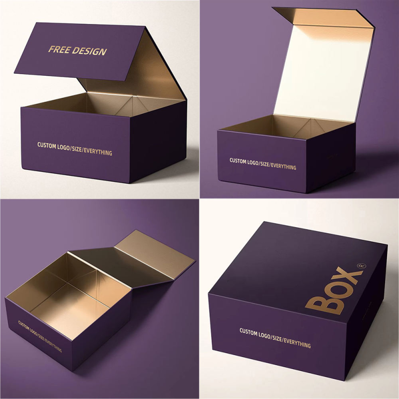 Purple Shipping Corrugated Packaging Mailer Boxes Custom